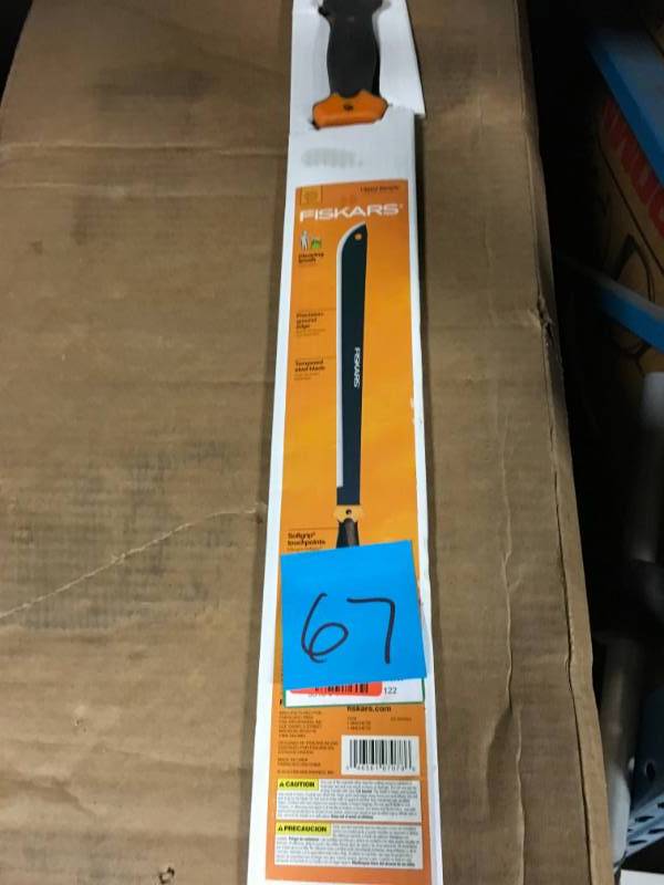 lot 67 image: Fiskars 22 in. Machete with Softgrip Handle