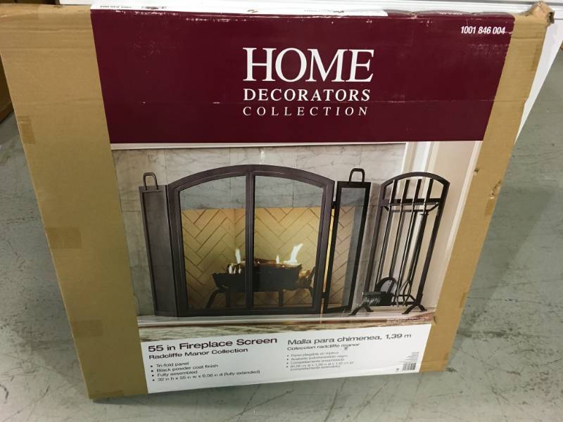 lot 2 image: Home Decorators Collection Radclife Manor 3-Panel 55 in. Fireplace Screennot used