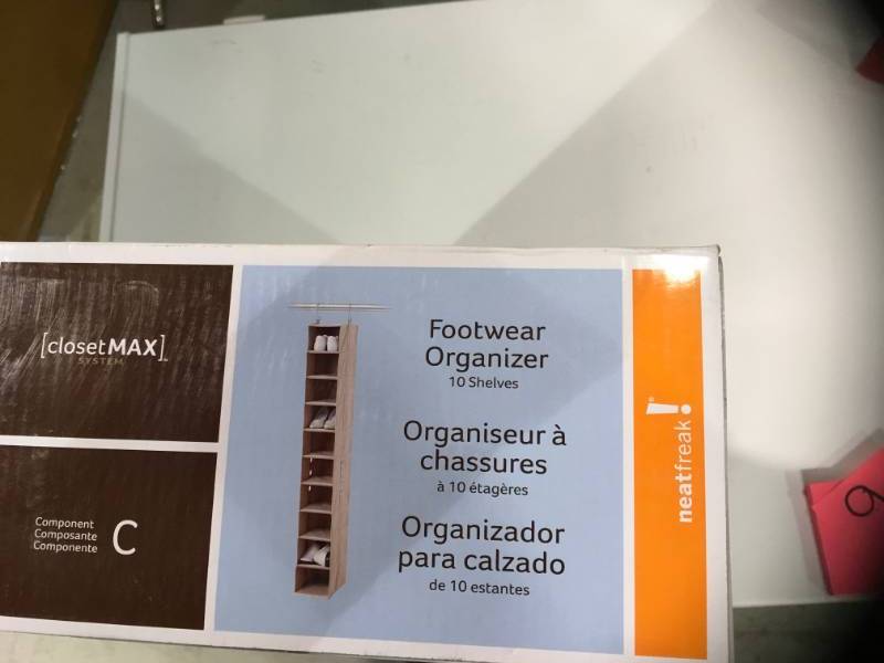 lot 8 image: neatfreak 10-Shelf Shoe Organizer  not used