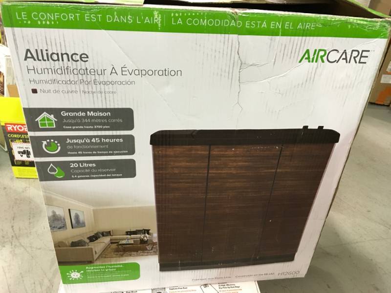 lot 18 image: AIRCARE 5.4-Gal. Evaporative Humidifier for 3700 sq. ft. open box in like new condition