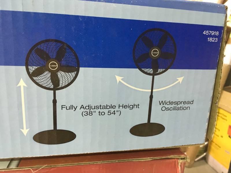 lot 25 image: Lasko Cyclone 18 in. Adjustable Pedestal Fan open box in like new condition
