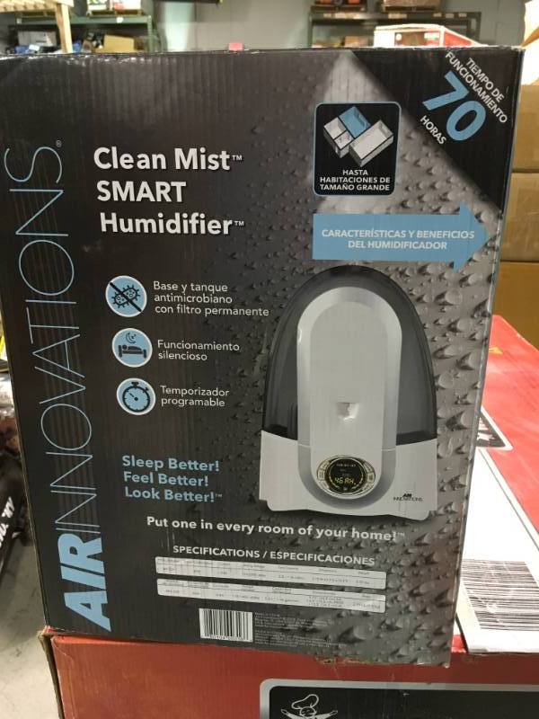 lot 27 image: Air Innovations 1.4 Gal. Cool Mist Digital Humidifier for Large Rooms Up To 400 sq. ft. open box in like new condition
