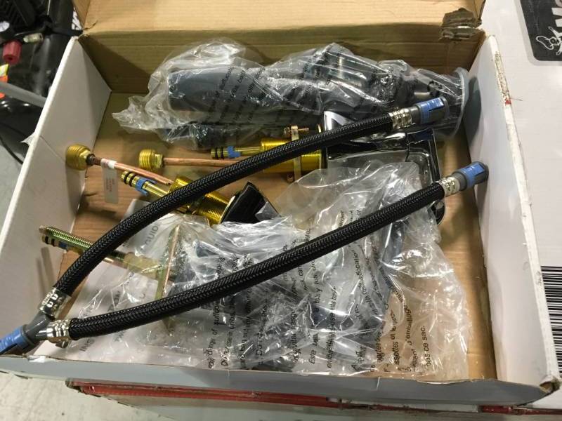 lot 32 image: Glacier Bay Adelyn 8 in. Widespread 2-Handle High-Arc Bathroom Faucet in Chrome open box in like new condition