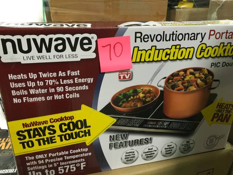 lot 70 image: NuWave 25 in. Double Precision Induction Cooktop in Black open box in like new condition
