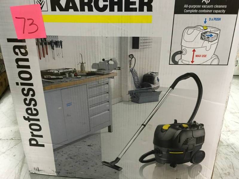 lot 73 image: Karcher 6.5 Gal. NT 251 Ap Professional WetDry Vac Dust Extractor open box in like new condition