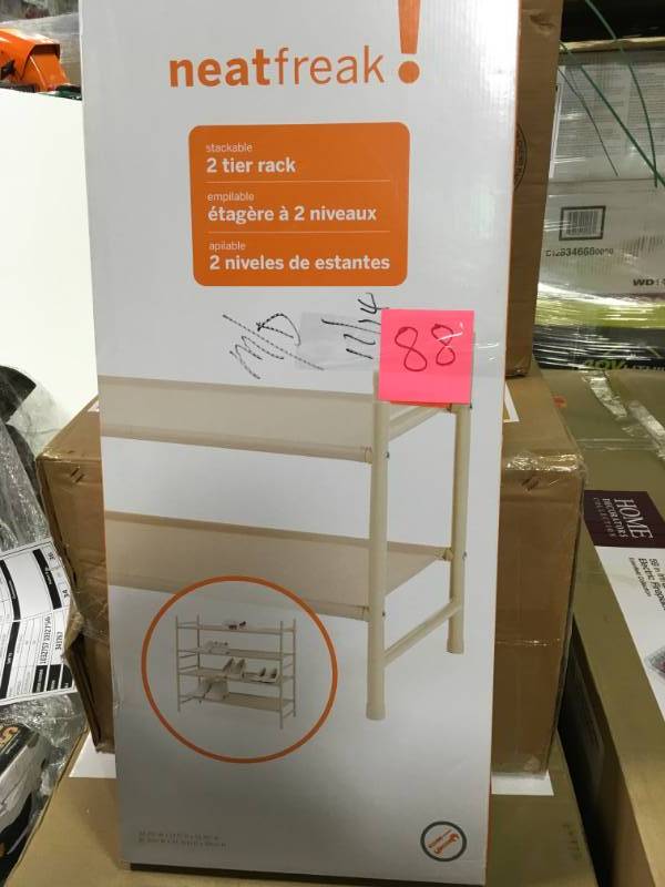 lot 88 image: Neatfreak 2-Tier Stackable Storage Shelf not used