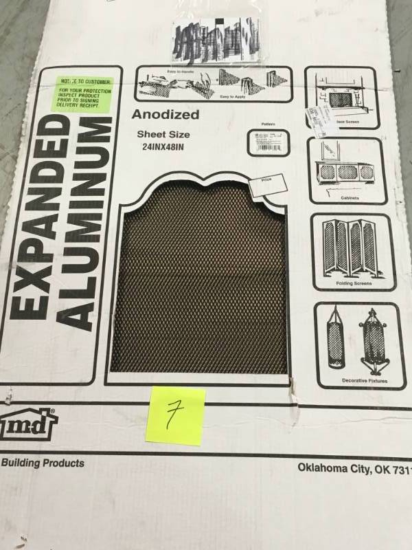 M-D Building Products 24 in. x 48 in. Expandable Aluminum Sheet in Black not used