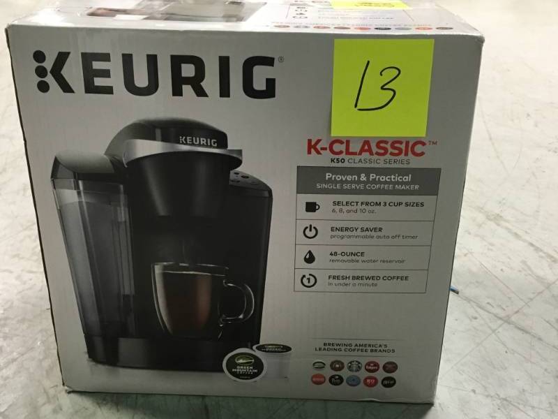 Keurig Classic K50 Single Serve Coffee Maker in Black open box in like new condition