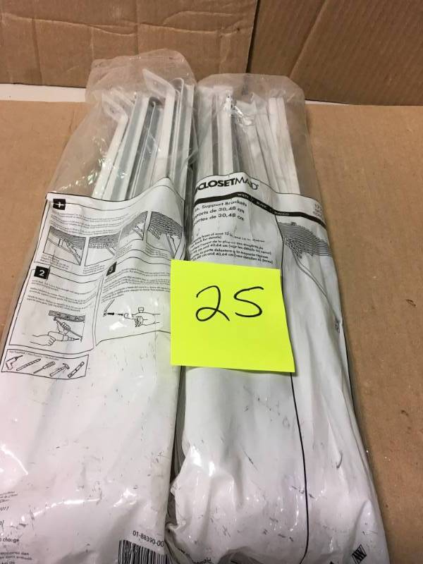 ClosetMaid 12 in. Shelving Support Bracket (12-Pack) not used