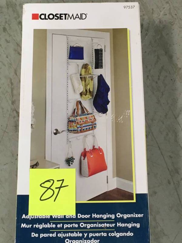 ClosetMaid Over-the-Door Adjustable Hanging 21-Hook Rack Organizer in White not used