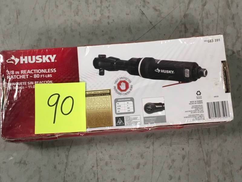 Husky 38 Reactionless Ratchet 80 ft-lbs 683-391 in like new condition