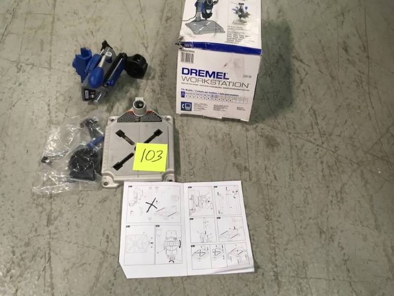 Dremel Workstation Drill Press And Tool Holder 220 26150220AA used missing stand works