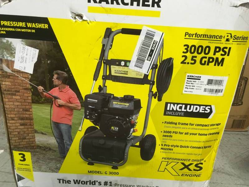 lot 40 image: Karcher Performance Series 3000 PSI 2.5 GPM Gas Pressure Washer open box in like new condition