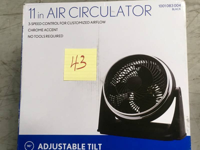 lot 43 image: High Velocity 11 in. Air Circulator open box in like new condition
