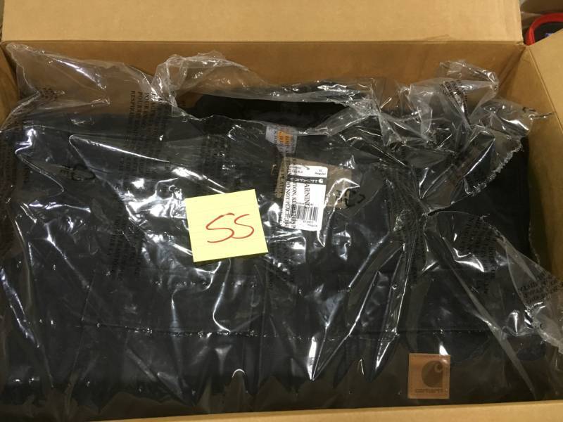 lot 55 image: Carhartt Mens Extra-Large Black Cotton AQL Sandstone Traditional Coat not used
