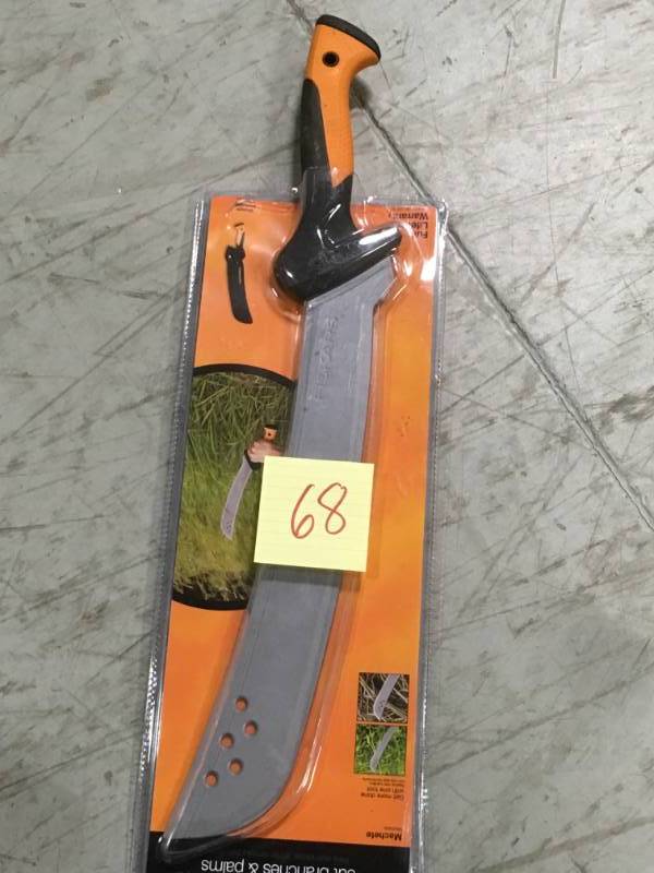 lot 68 image: Fiskars Machete (24 in. ) not used
