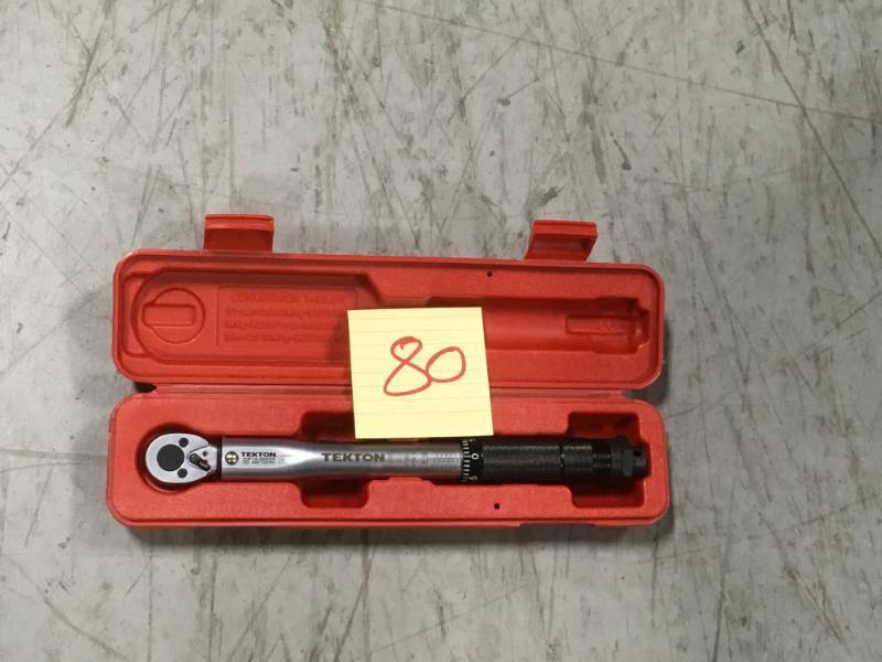 lot 80 image: TEKTON 12 in. Drive x 24 in. Quick-Release Ratchet open box in like new condition