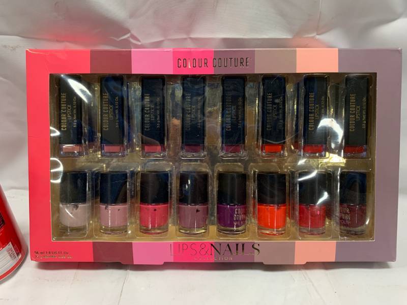 lot 55 image: Color Courture Lip & Nail Set