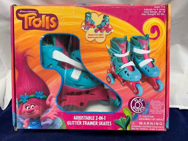 lot 81 image: Trolls 2 in 1 Kids Roller Skates