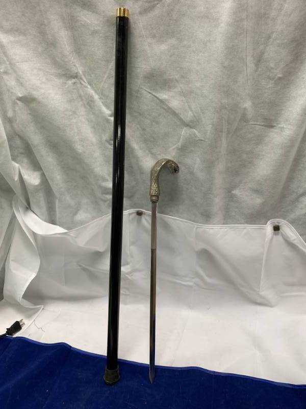 lot 68 image: Cobra Head Sword Knife Cane