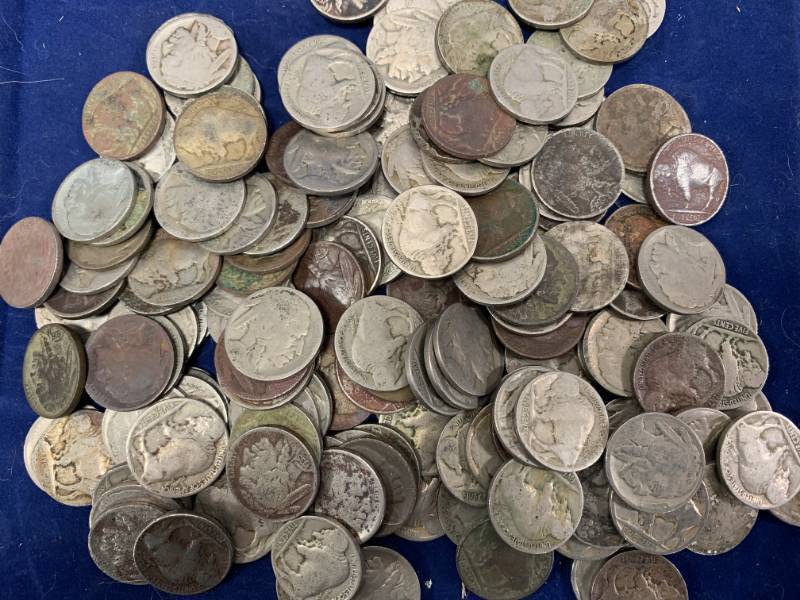 lot 85 image: Lot of over 150 Buffalo Nickels
