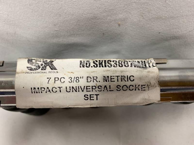 lot 107 image: Brand New SK Tool 7pc Metric Swivel Socket Set