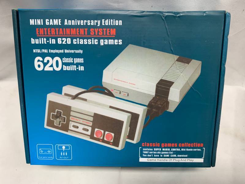 lot 100 image: Mini Entertainment Game System with 620 Games