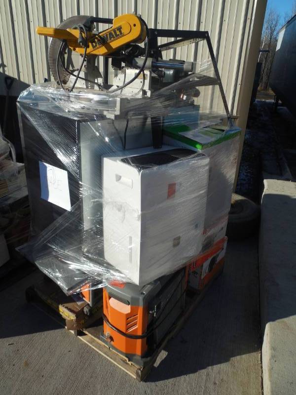 PALLET LOT OF GENERAL MERCHANDISE AND TOOLS