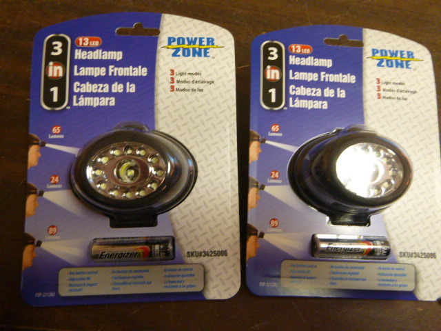 lot 80 image: 2 Powerzone 3 in 1 Headlamps