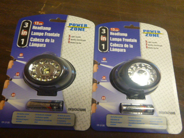 lot 81 image: 2 Powerzone 3 in 1 Headlamps