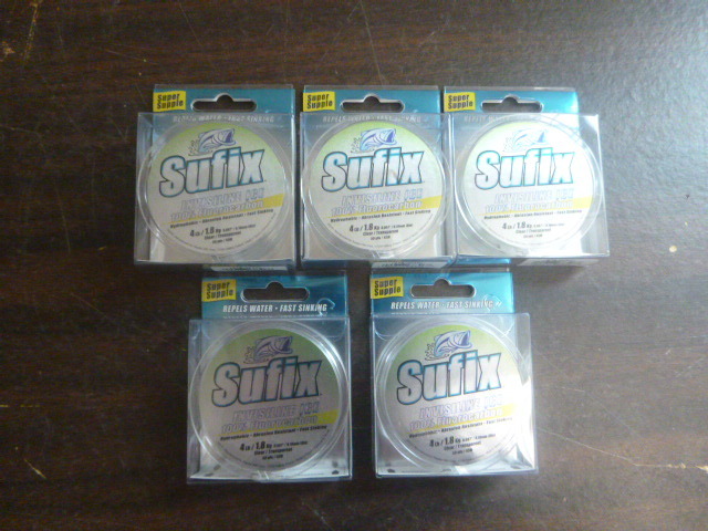 lot 183 image: 5 Packs of Sufix Invisiline Ice Fishing Line