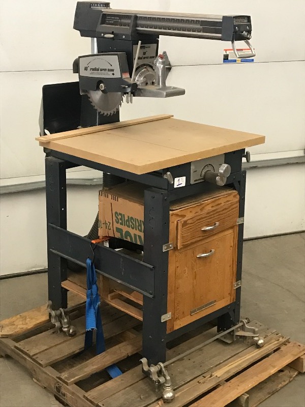 lot 1 image: PowrKraft Radial Arm Saw