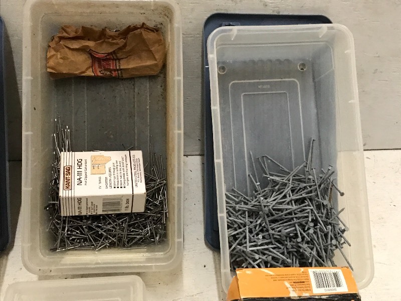 lot 83 image: Tote Of Assorted Hardware & Etc