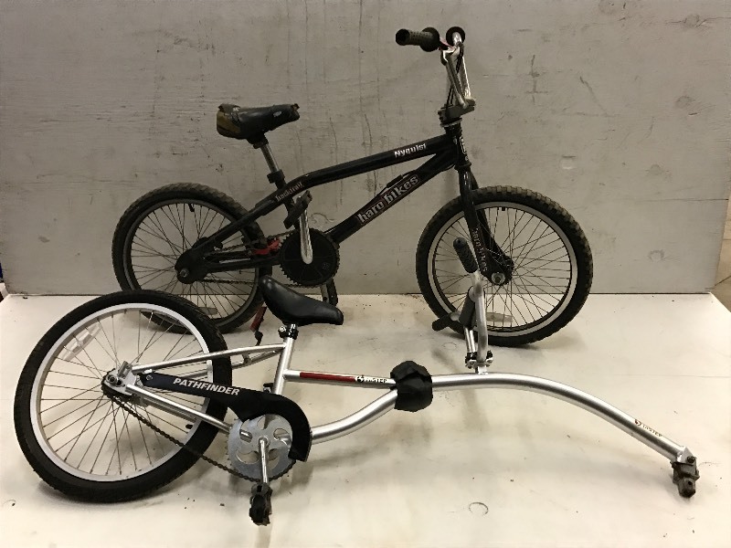 lot 92 image: Haro BMX Bike & Towable Trailer Bike