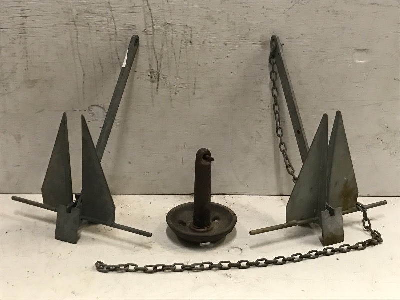 lot 104 image: (3) Boat Anchors