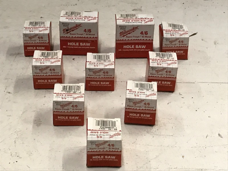lot 120 image: (10) Milwaukee Hole Saw Bits