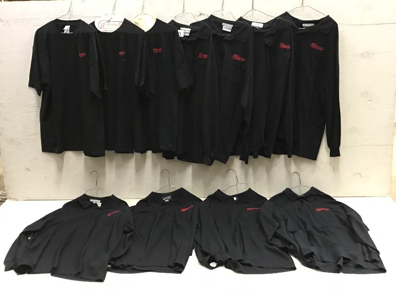 lot 123 image: (11) Milwaukee Tools Work Shirts