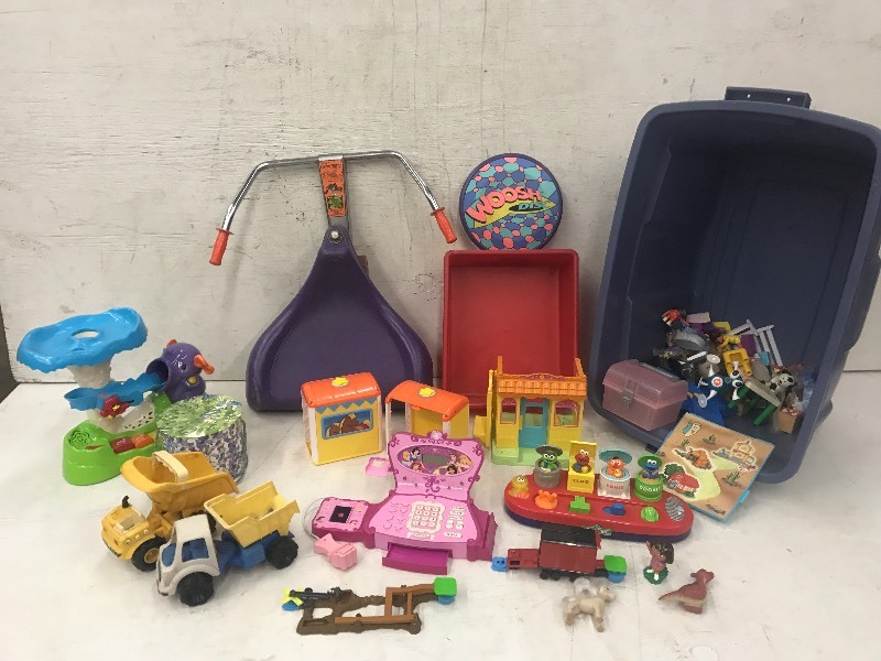 lot 140 image: Tote Of Assorted Childrens Toys