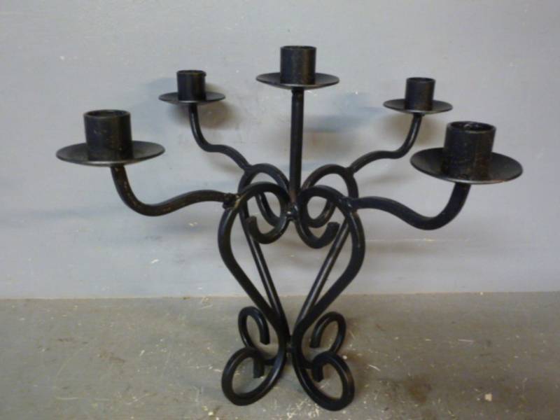 lot 74 image: Wrought Iron Candle Stand