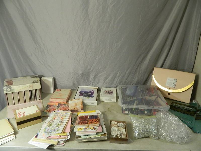 lot 128 image: Cards, Stationary, Craft Items