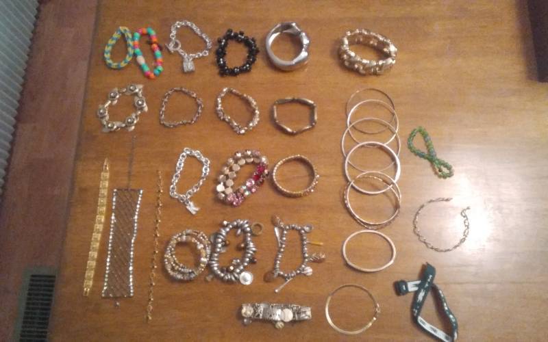 Large Lot Of Bracelets