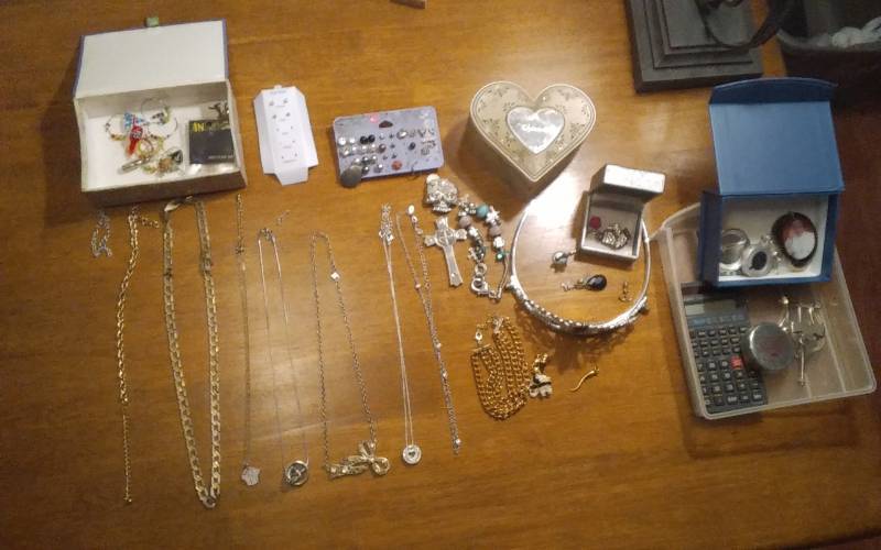Assorted Jewelry Necklaces, Bracelets, Chains, Misc-Includes Jewelry Box