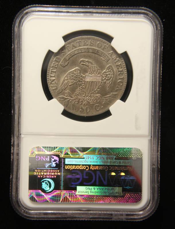 1832 US BUST HALF DOLLAR O-118 AU55 NGC