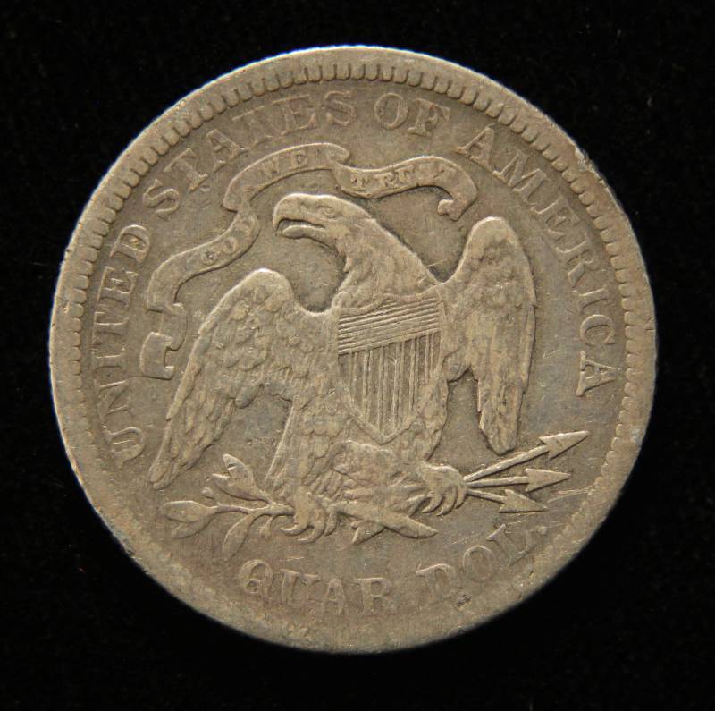 1877 US SEATED LIBERTY QUARTER