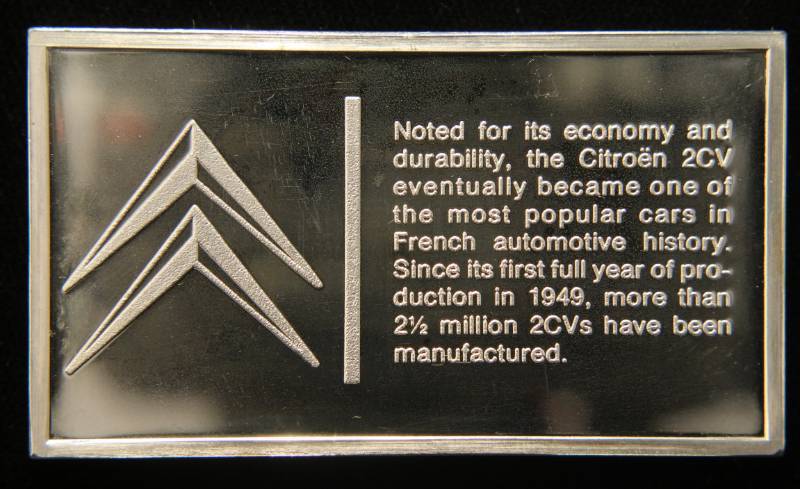 VINTAGE 1949 CITROEN 1000 GRAINS (2.08 TROY OZ) STERLING SILVER BAR