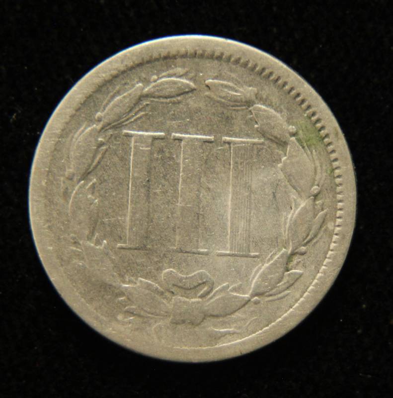 1865 US THREE CENT NICKEL