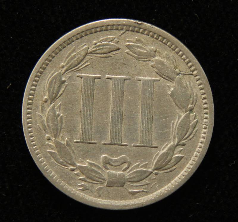 1867 US THREE CENT NICKEL