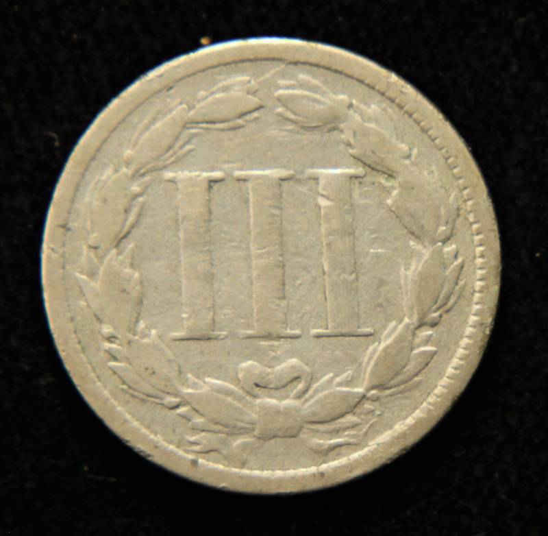 1868 US THREE CENT NICKEL