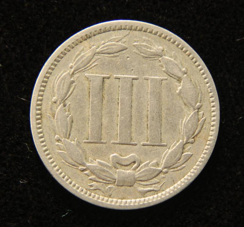 1869 US THREE CENT NICKEL