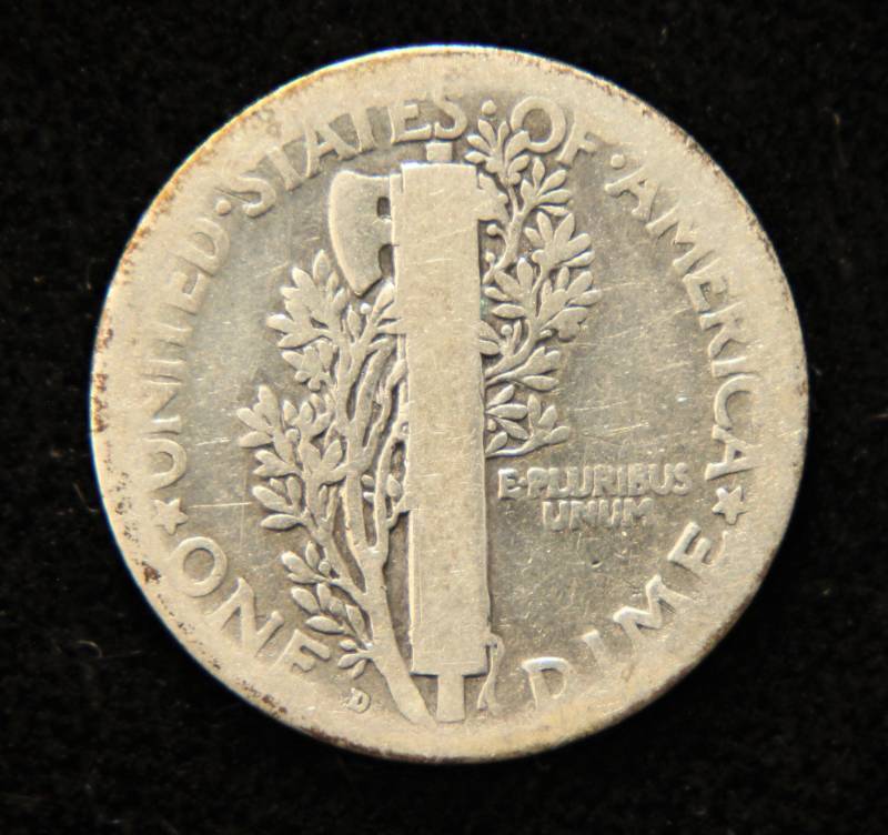 1921-D MERCURY DIME BETTER DATE COIN